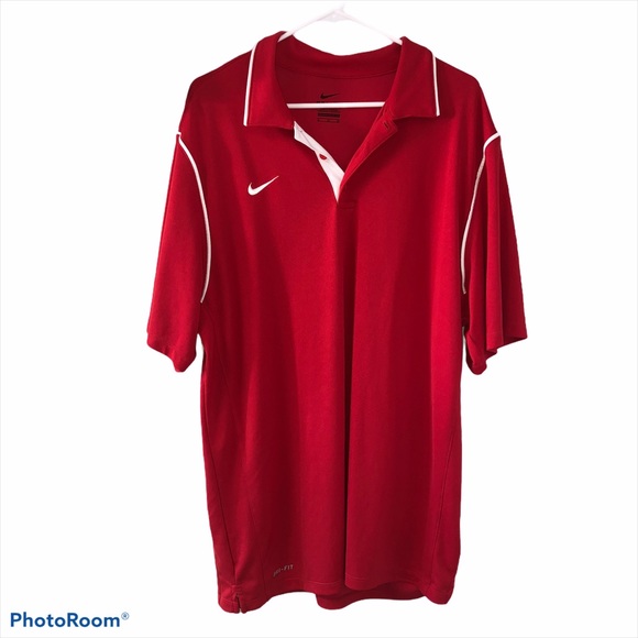 Nike Other - Nike mens dri fit red polo shirt size XL